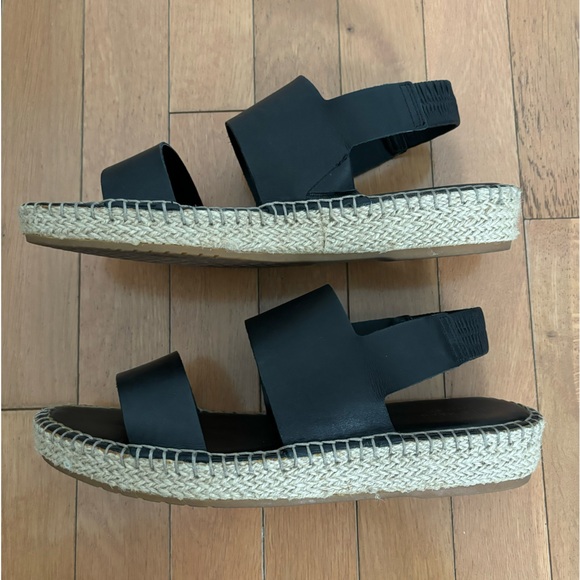 Cole Haan Black Espadrilles Sandals Cloudfeel W9 - Picture 6 of 11